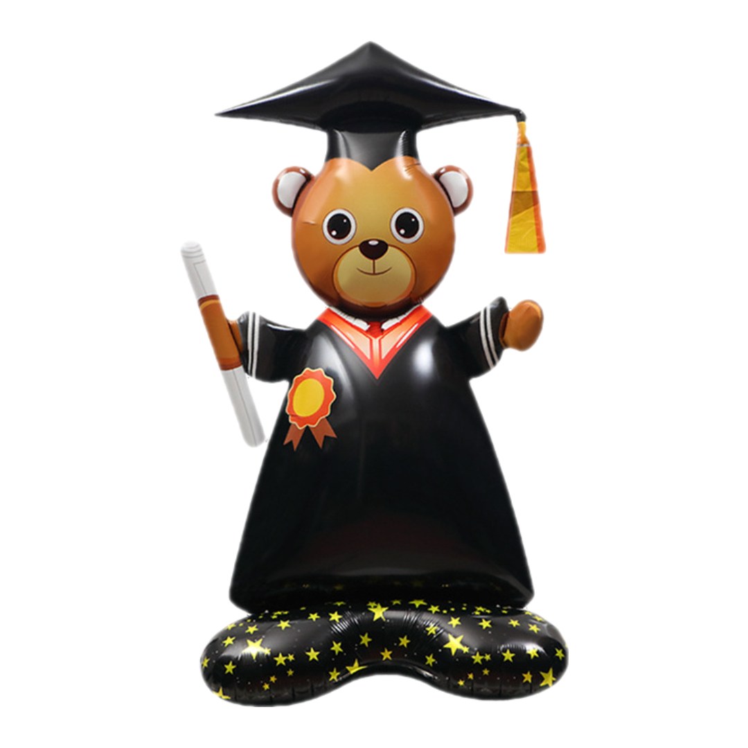 졸업식 은박풍선 스탠딩에어벌룬 포토존 파티 졸업 풍선세트, 1개, 학사모 곰돌이 12,400원