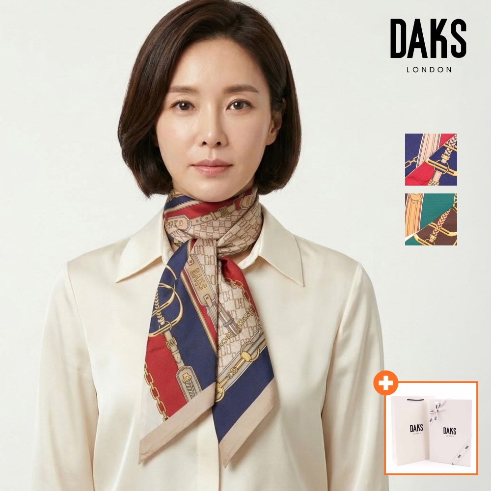 [백화점 선물포장] 닥스 스카프 여성 명품 실크스카프 쁘띠 견 방도 58,800원