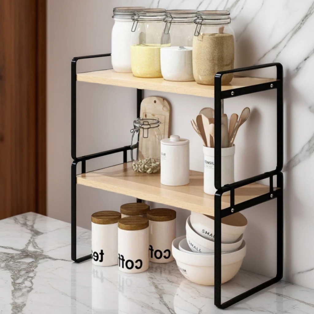 미모먼트 견고한 우드 철재 주방 욕실 선반 24,900원