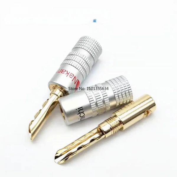 나카미치 바나나 플러그 24K 금도금 구리 BFA 4mm 커넥터 수 스피커 4 개 10,400원