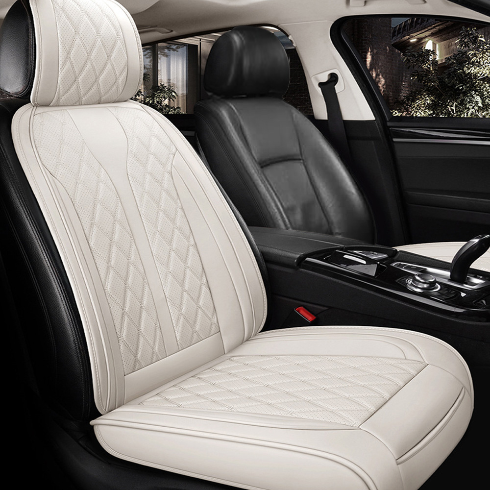 지엠지모터스 자동차 시트커버 차량용방석 + 등커버 + 헤드커버 세트, 코튼베이지, 1세트 26,000원