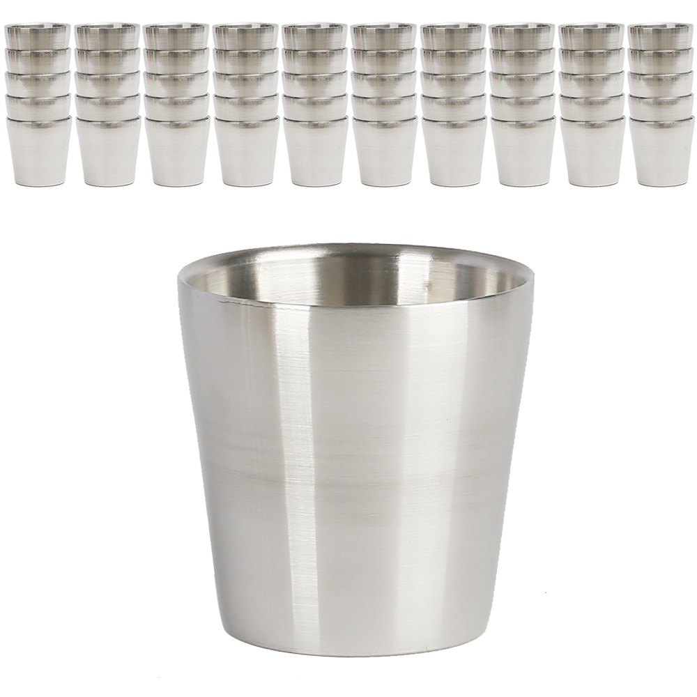 국산 이중 스텐컵 학교 병원 식당 업소용 물컵 50p 세트, 50개, 스텐무광 125,000원