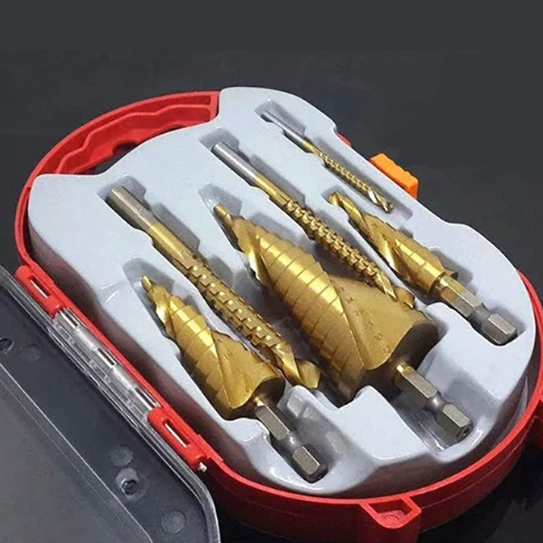 전문가용 티타늄코팅 임팩 드라이버 육각 나선형 홀쏘 스텝드릴비트 6종세트 10,970원