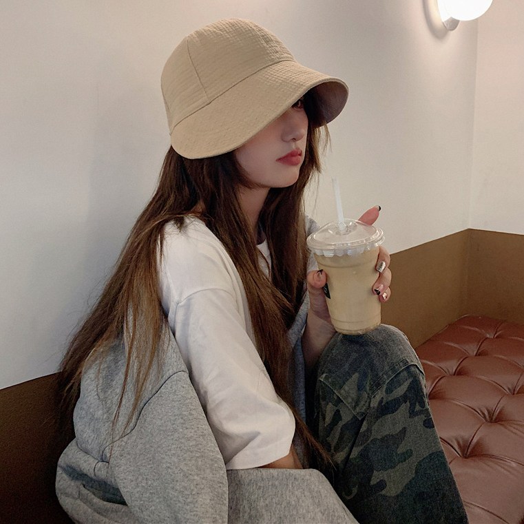 여성 캡형 벙거지 모자 챙넓은 썬햇 햇빛차단 자외선차단 여름 봄 가을 데일리 바캉스 여행 산책 등산 소두핏 스트랩 무지 버킷햇 9,800원