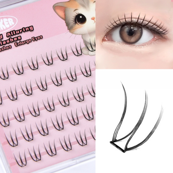 윙커래쉬 Styling 아이돌 노글루 속눈썹 일체형 원터치 대용량 9, 10, 11mm 40pcs, 1개, 블랙 11,000원
