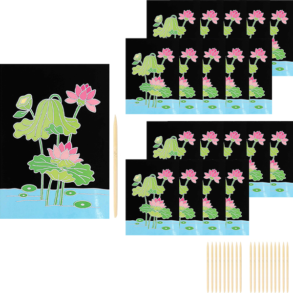 민화샵 전통 스크래치 페이퍼 DIY 20p 세트 12,500원