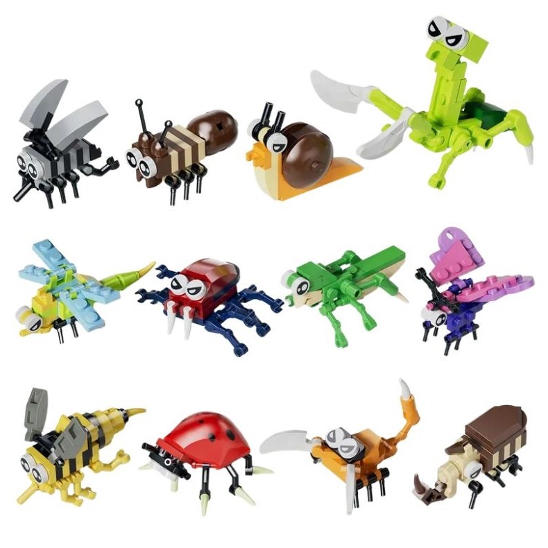 [나노킹-감성블럭] 미니 곤충 나노블럭 패밀리 DN045, 12개, set 18,000원