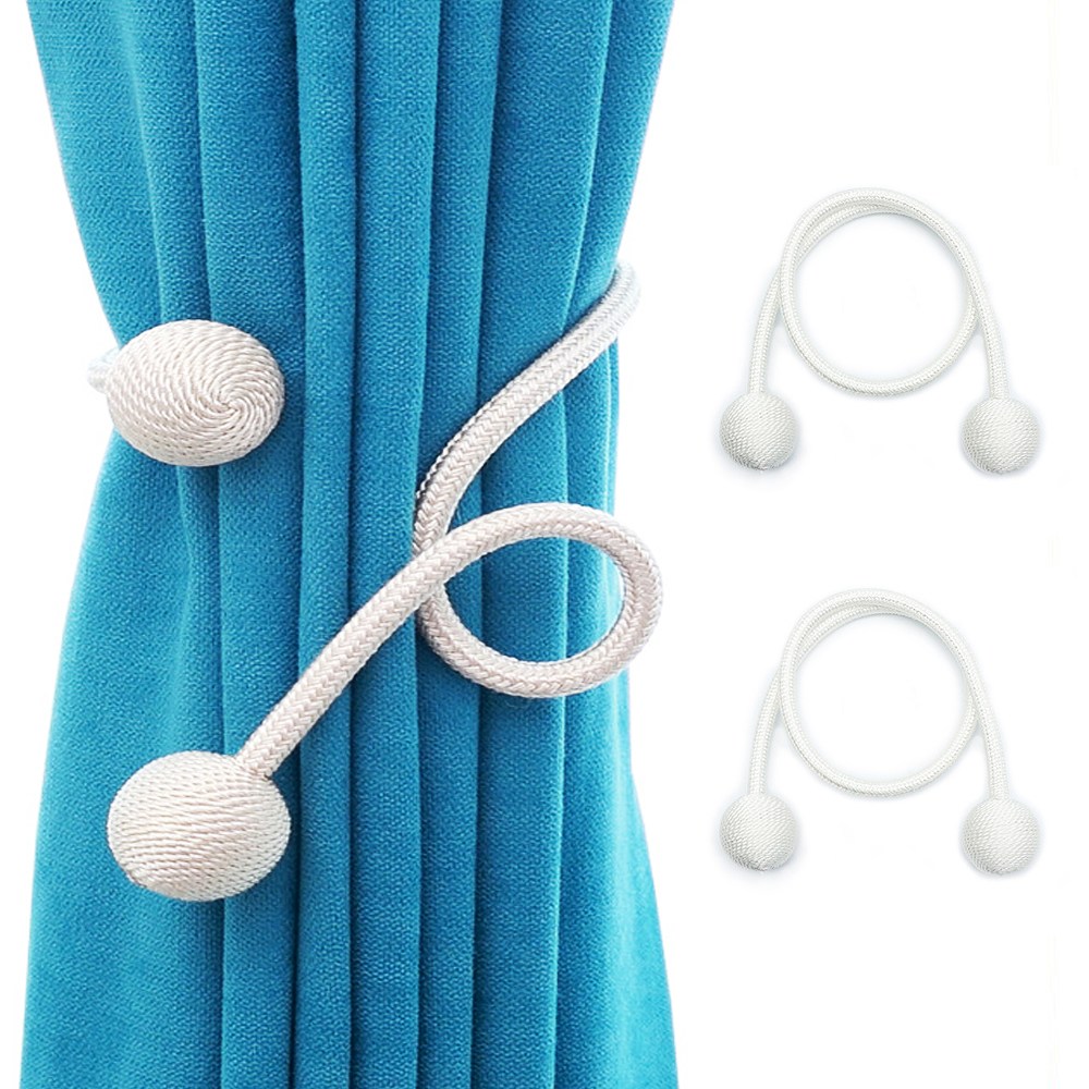 윈샵 마그네틱 자석 커튼 끈, 화이트, 2개 8,000원