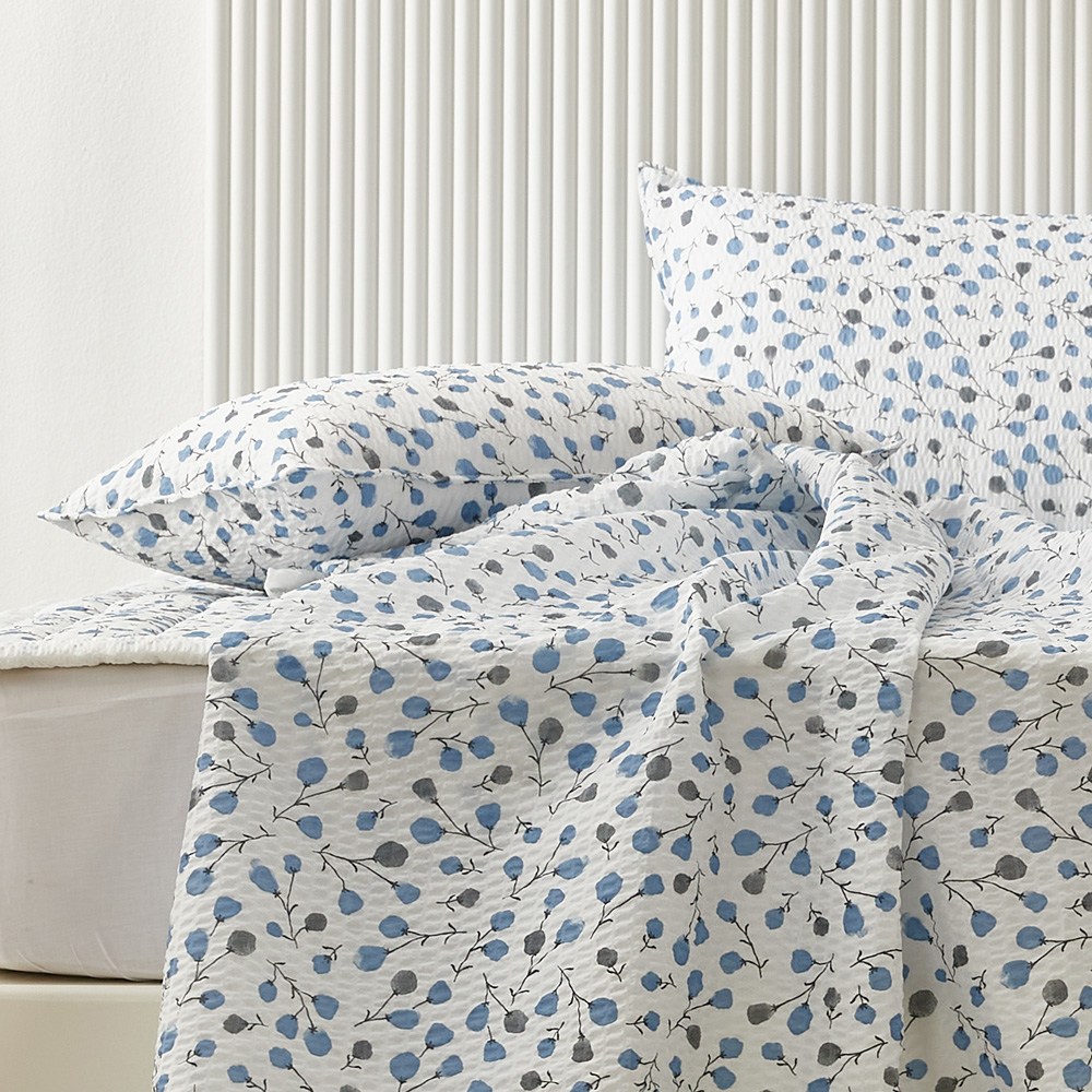 마샤홈 시원한 여름 시어서커 홑이불, 블라썸 블루 11,900원