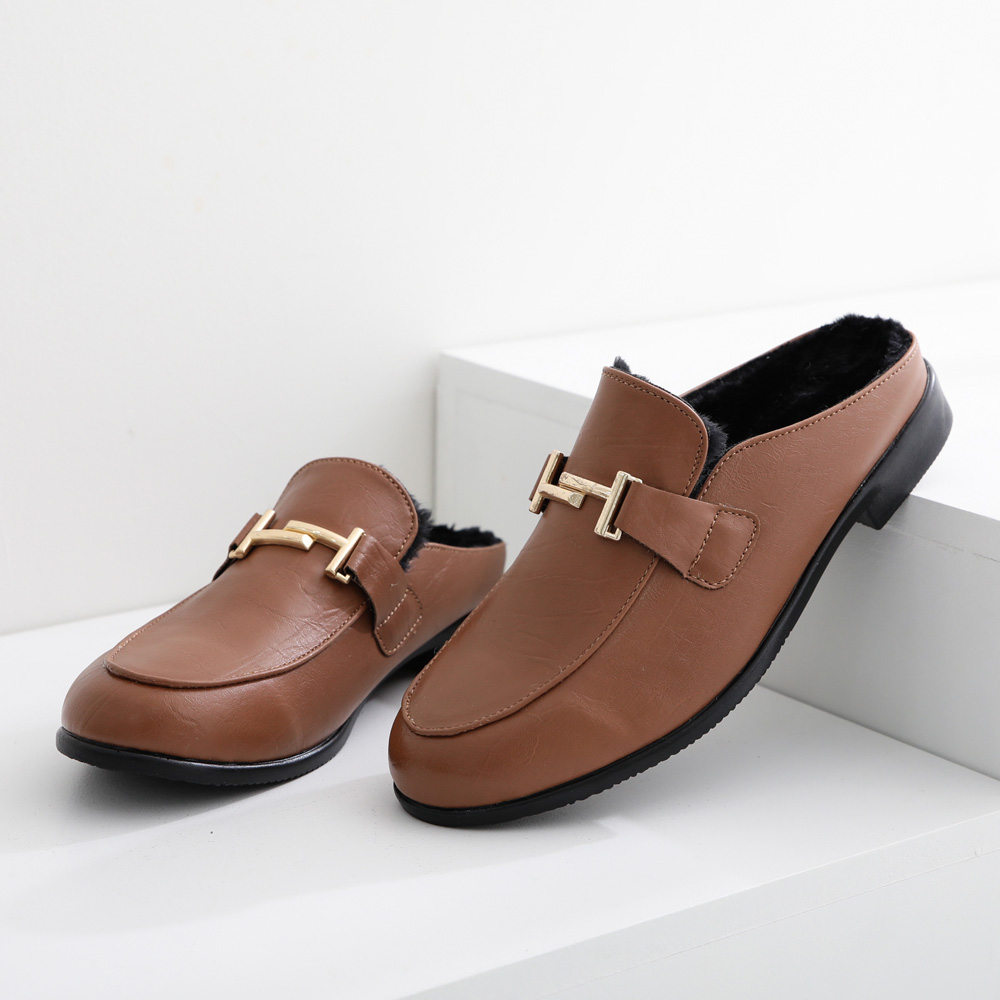 ANK 국내산 키투볼드 가죽 털블로퍼 털슬리퍼 방한슬리퍼 남성슬리퍼 39,800원