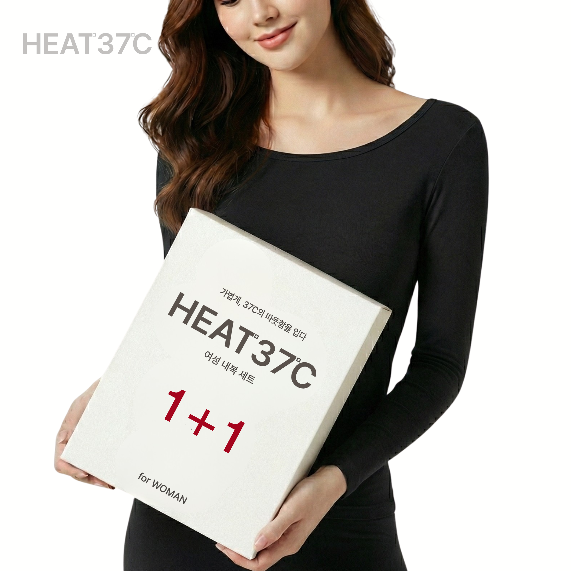 히트37 1+1 여성 내복 세트 겨울 발열내의 29,900원
