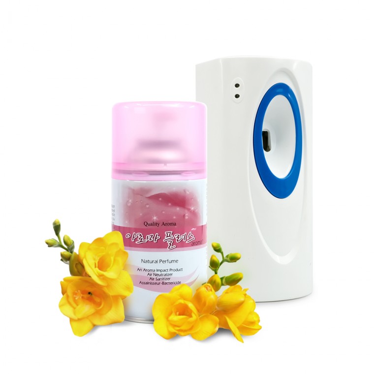 [무료배송] Kimspp 아로마 플러스 방향제 250ml (프리지아향) + 자동분사기(건전지 AA2개포함) 실내공간 화장실 디퓨저 18,370원