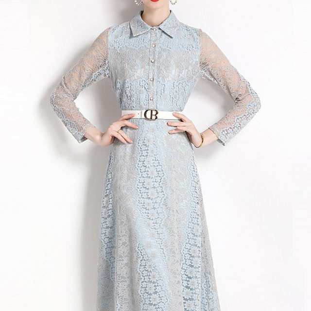 비비에모 이레올 레이스 카라 원피스 03015 38,890원