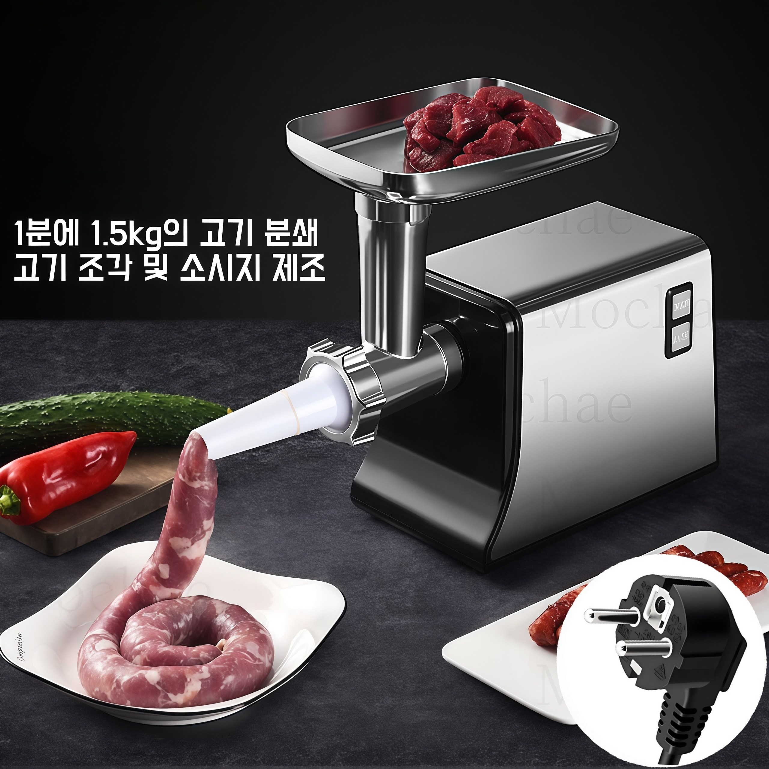 Mochae 전기고기분쇄기 고기분쇄기 스테인리스 멀티 만능 다지기 고기분쇠기 소시지 메이커 고기 분쇄기 가정용 64,520원