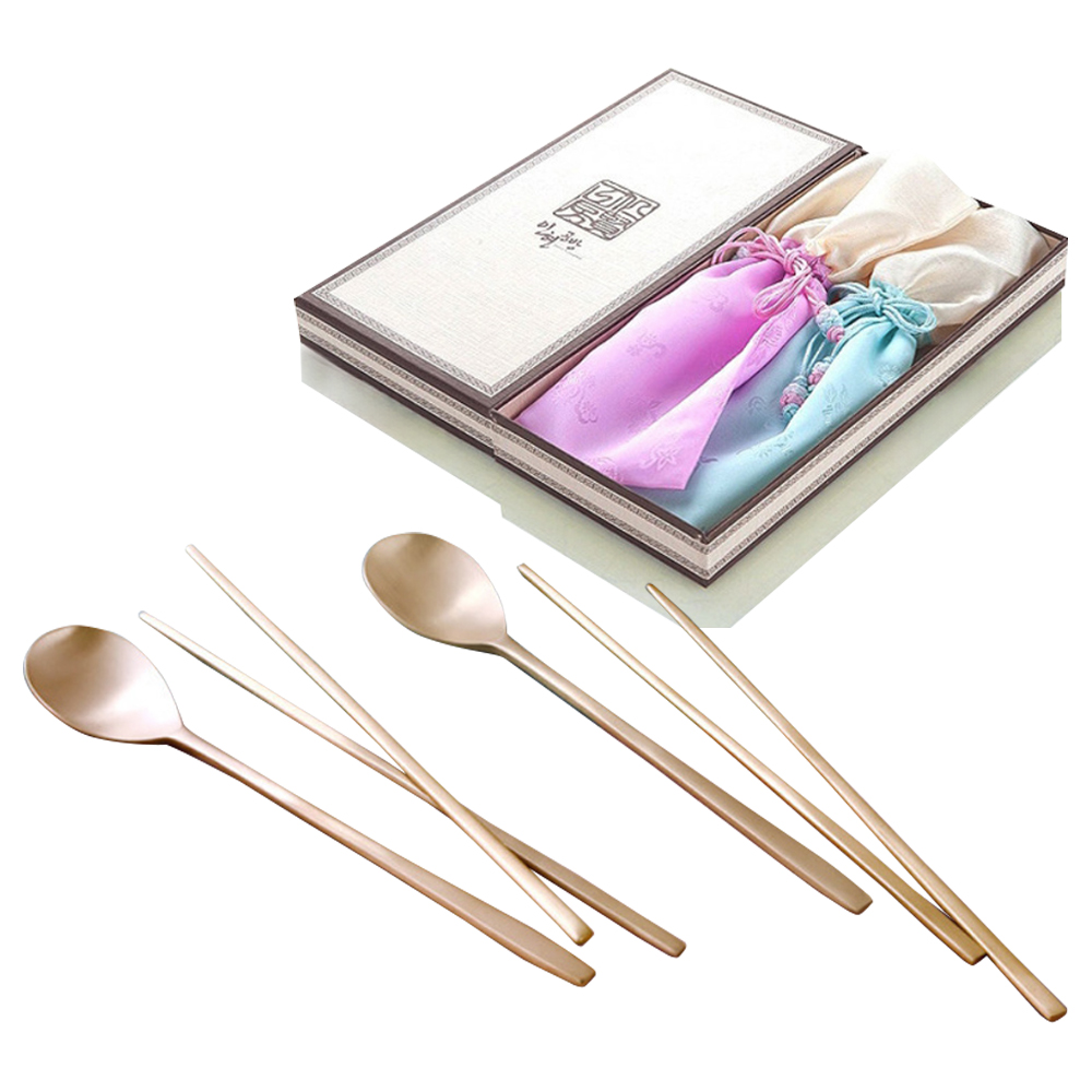 인현공방 안성맞춤 유기 수저 2인 선물세트 128,000원