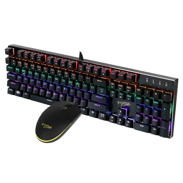 지클릭커 슈퍼히어로 GMK-510X 기계식 게이밍 유선 키보드마우스 세트(블랙) 34,900원