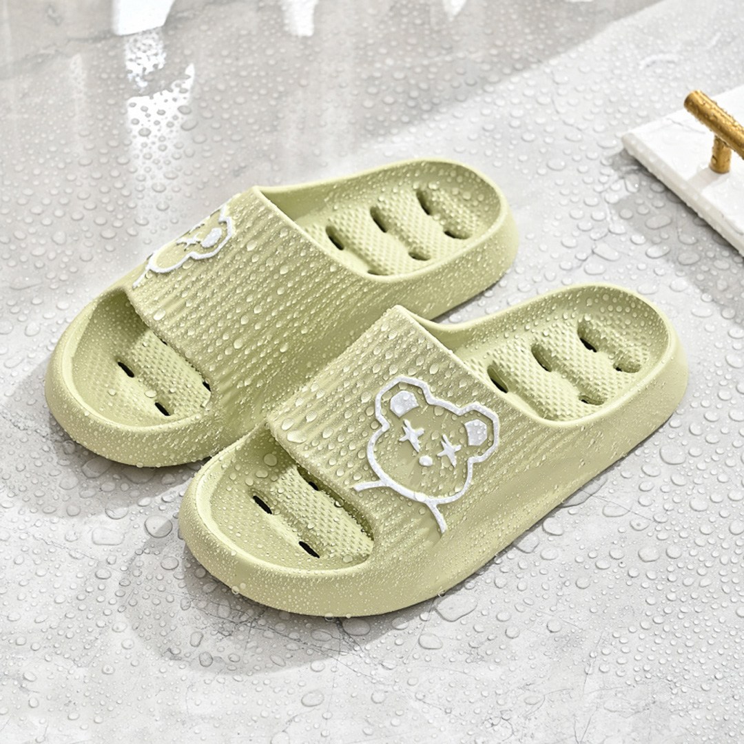 도림 엑스곰돌이 미끄럼방지 고급 EVA 욕실화, 그린, 1개, 현재가 9,900원