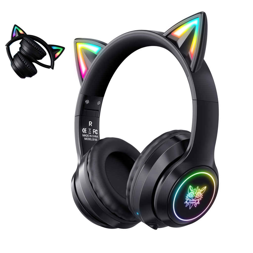 ONIKUMA  B90 고양이귀 무선 게임 헤드셋 RGB 노이즈캔슬링 블루투스 5.3 43,000원