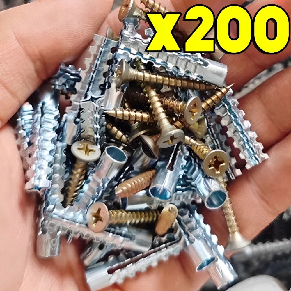 태핑 금속 세트 10 튜브 앵커 200sets 드릴링 콘크리트 셀프 볼트 플러그 패스너 나사 키트 9,900원