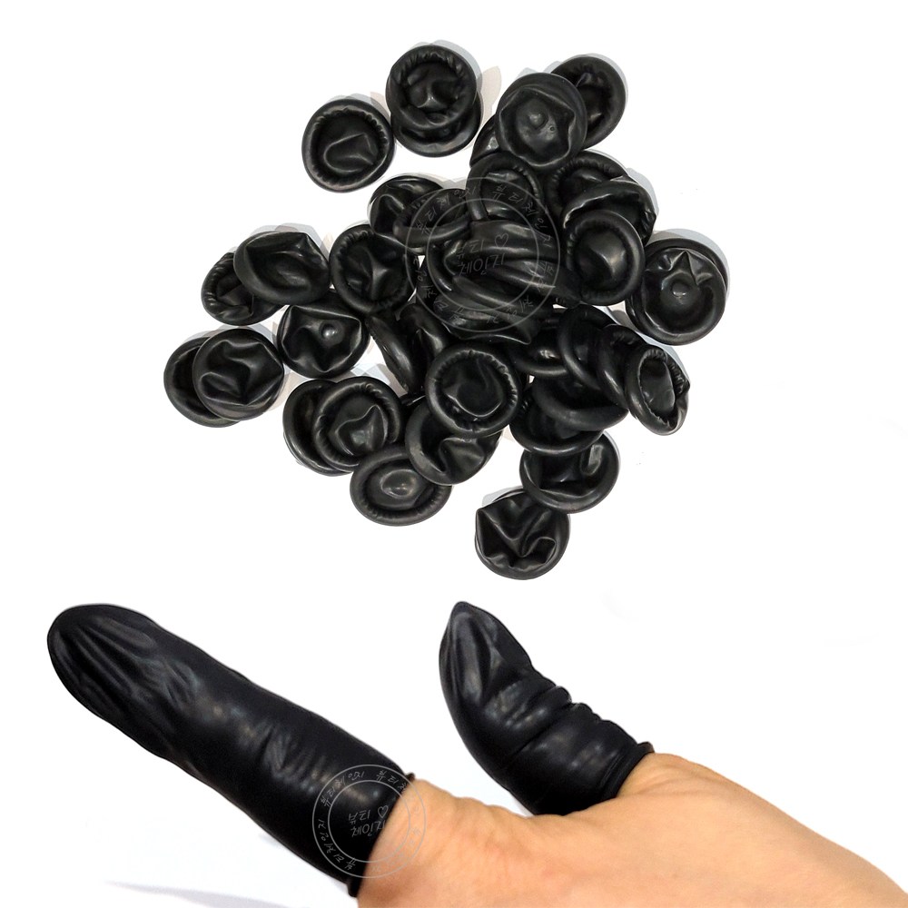 블랙  라텍스 핑거코트(100개입) 손가락 골무 1,900원