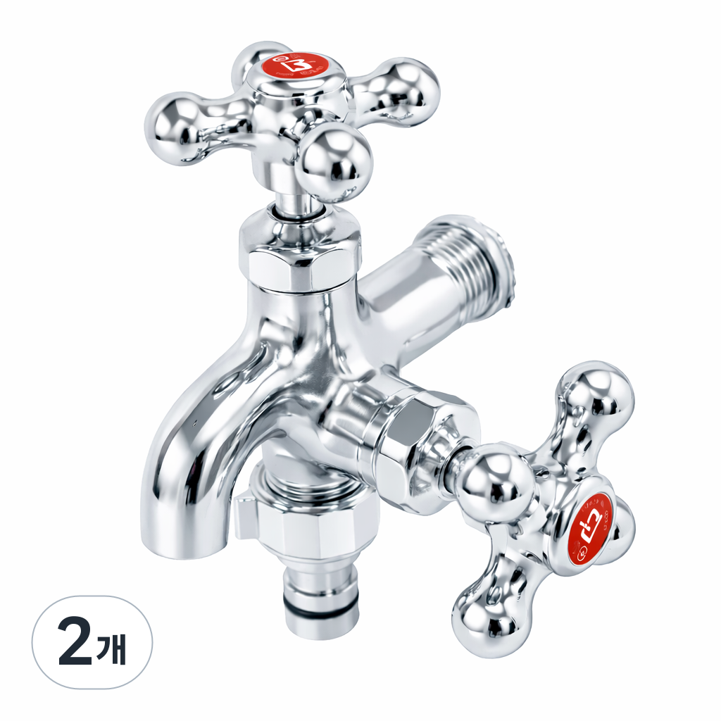 비욘드퍼니싱 국내생산 두갈래 가로 수도꼭지 KC, 2개 22,900원