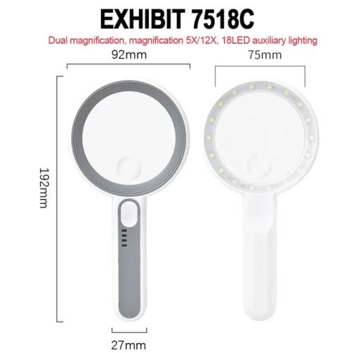 LED 조명 휴대용 주얼리 돋보기 쥬얼리 확대경 현미경 미니 포켓 충전식 독서 수리용 3 가지 12X 18,720원