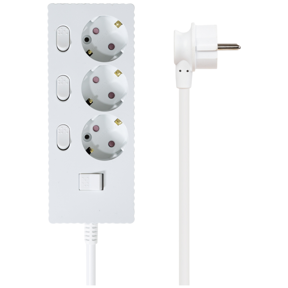 파워존 자동소화 4000W 고용량 웨이브 개별스위치 과부하차단 3구 멀티탭 50cm 1.5m 3m 5m 7m 19,000원