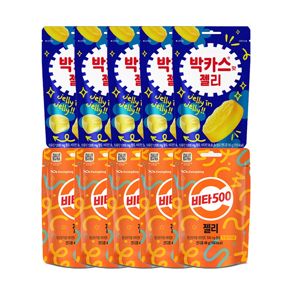 박카스맛 젤리 50g+비타500 젤리 48g 5개씩 (총 10개) 17,890원