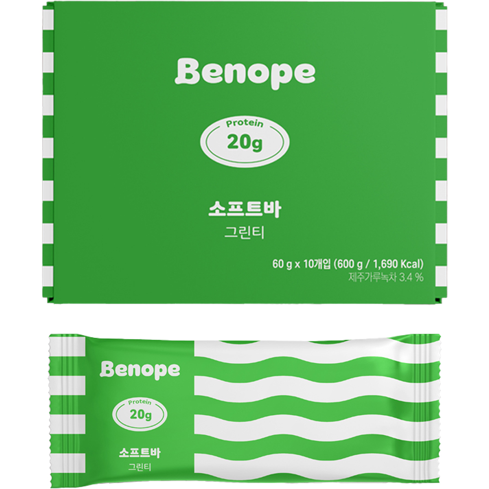 베노프 소프트바 프로틴바 그린티 10p, 600g, 1개 28,900원