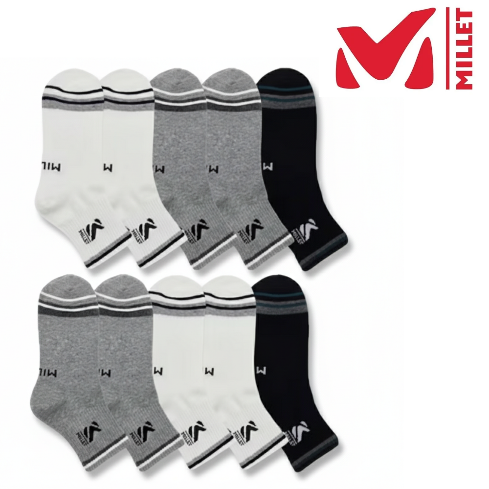 [백화점 출고] 밀레 남성 스포츠 단목 양말 5족 번들, 2세트, 혼합 46,900원