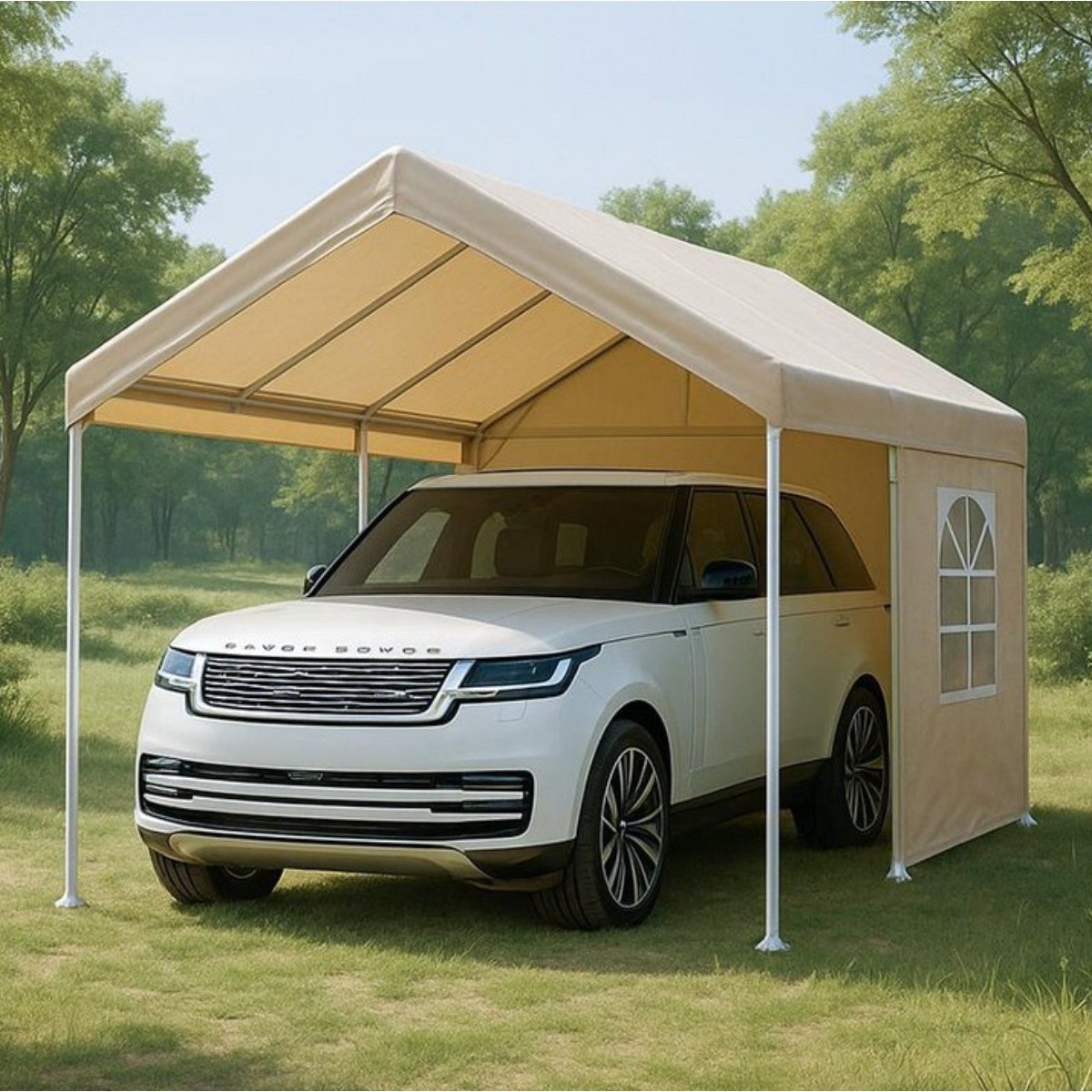 코스트코천막 텐트4mx8m 풀세트 주차 차고지 케노피 차양막 차량용 행사용 대형 장박, 옥스포드원단 680,000원