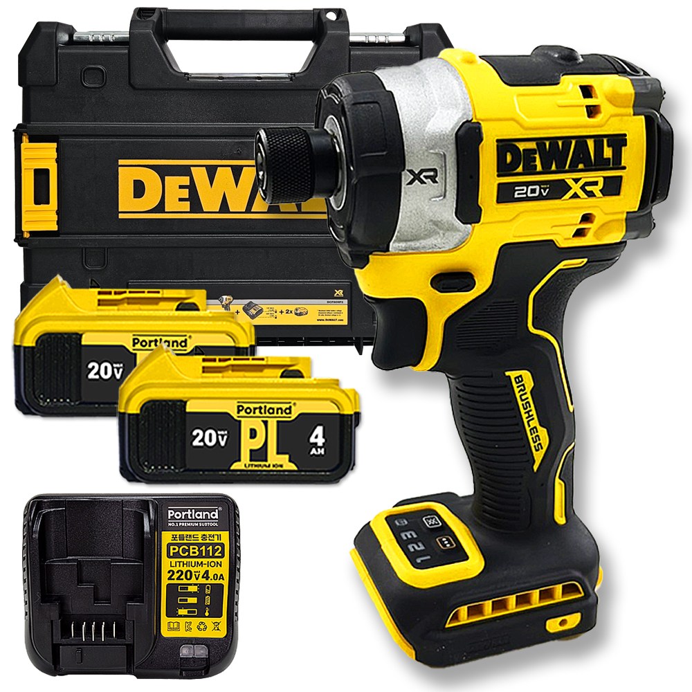 디월트 DCF860 20V MAX 플래그쉽 임팩트 드라이버 호환 4.0Ah 포틀랜드 배터리2개 세트 - 강력 토크,무선,고성능, 1세트 347,110원
