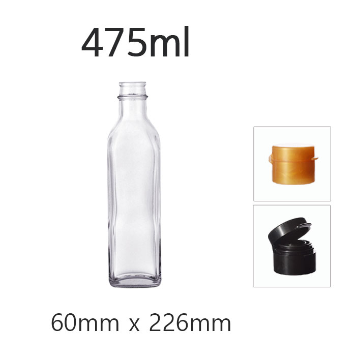 HHmall 유리병(투명사각오일병) 475ml, 40개 98,500원