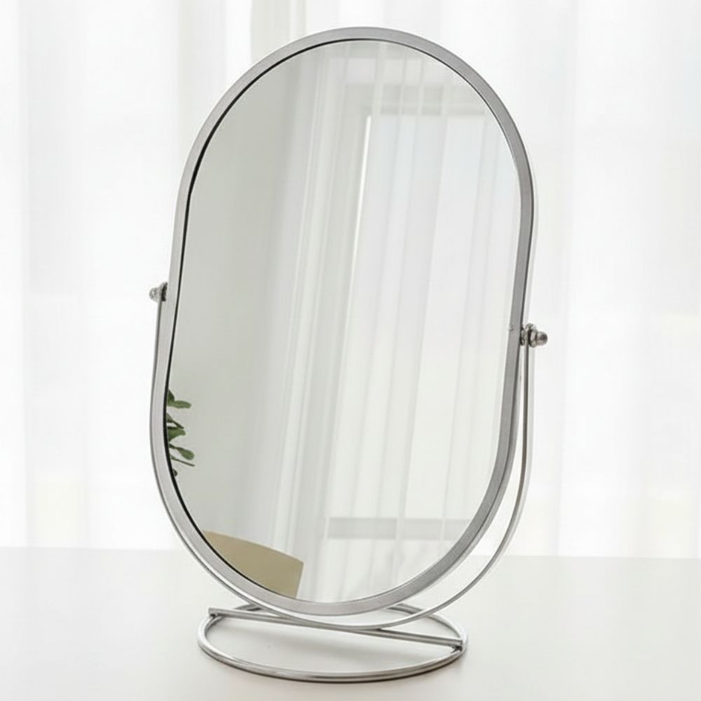 버디트로브 회전 탁상거울 메이크업 면도, 실버 7,800원