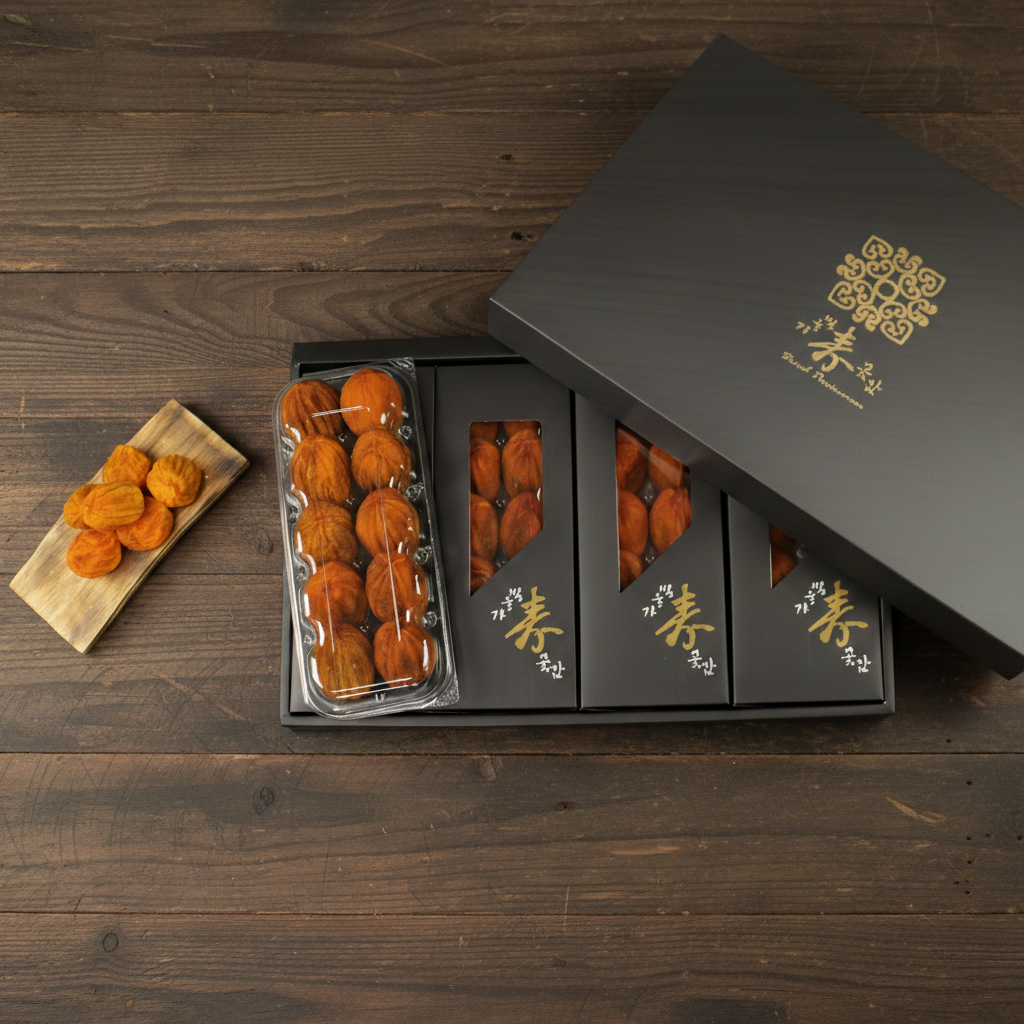 [산지직송] 풍미 가득 정성 담은 건시 반건시 곶감 선물세트, 1개, 반건시 선물세트 2.4kg (40구) + 보자기 81,000원