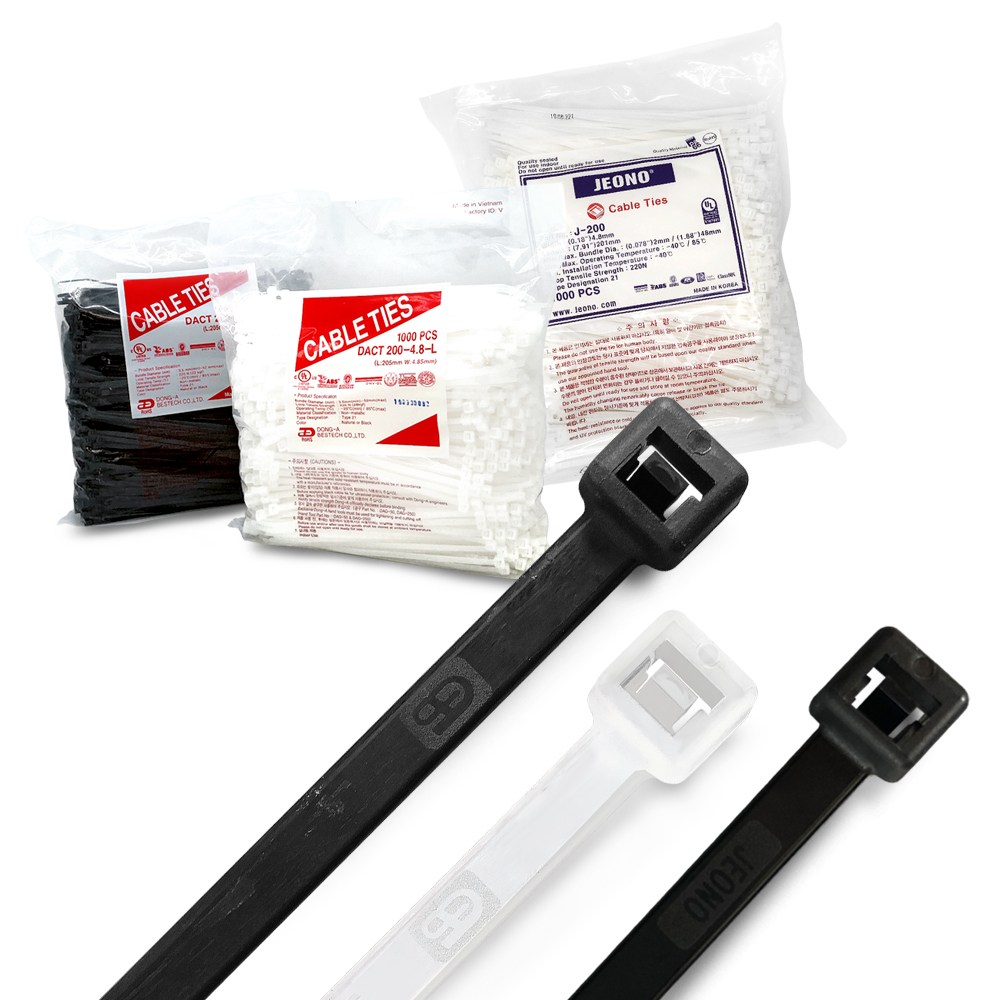 전오 동아 케이블타이 흑색 백색 100mm ~ 780mm 21,060원