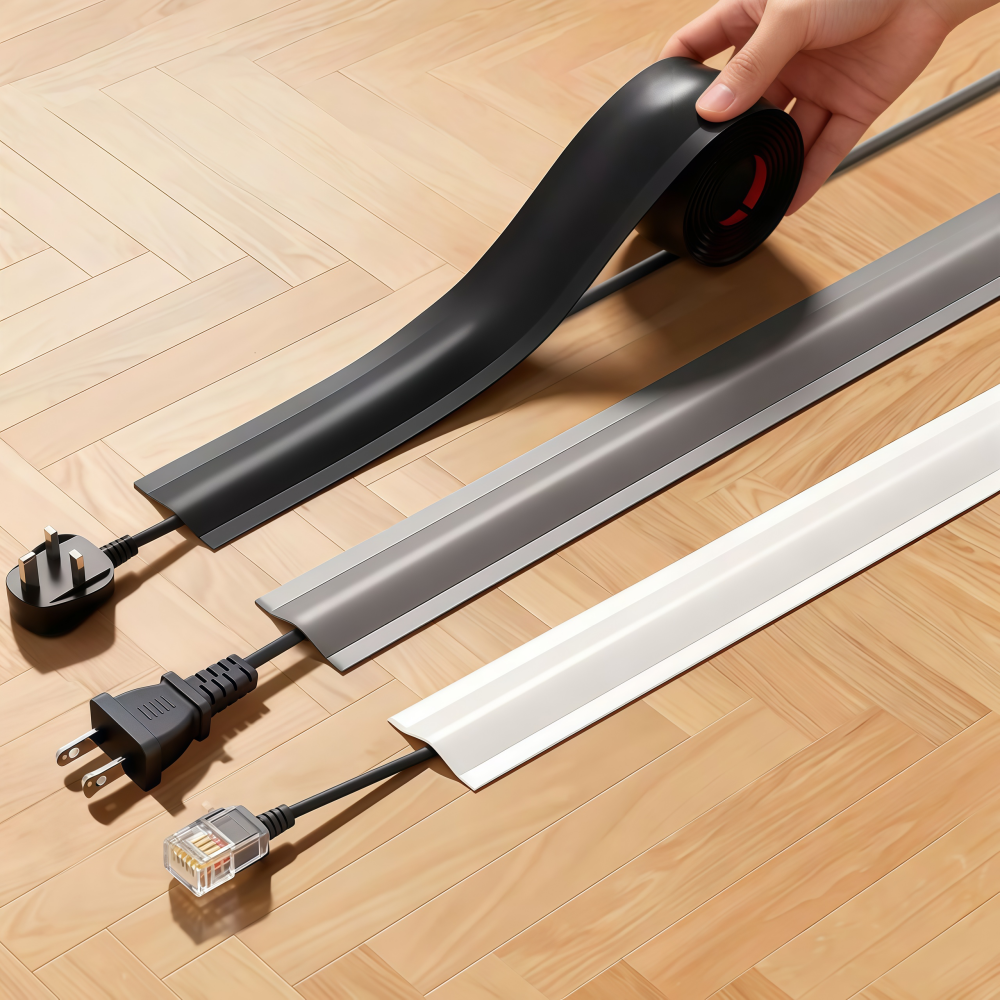 준성유통 잘라쓰는 테이프형 전선 케이블 몰딩 가리개 선정리테이프 블랙 4m, 블랙, 1개 7,900원