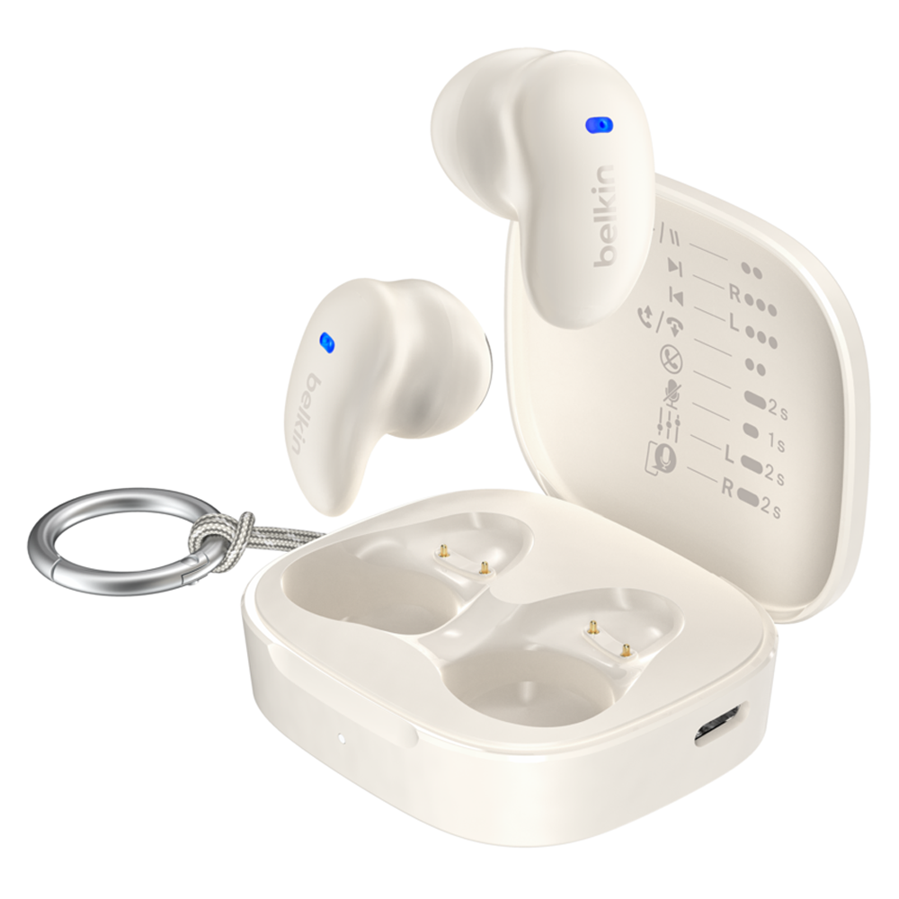 벨킨 사운드폼 오픈핏 초경량 무선 블루투스 이어버즈, AUC014fqCR, 크림, 26시간, 방수가능, 크림, AUC014fqCR 29,900원