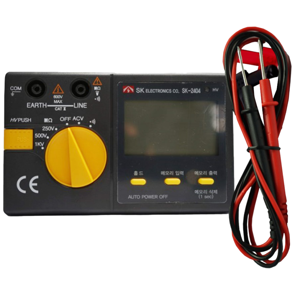 SKM전자 SK-2404 디지털 절연저항계 테스터기 메가 메거 누전검사 테스트기 리드선포함 70,490원