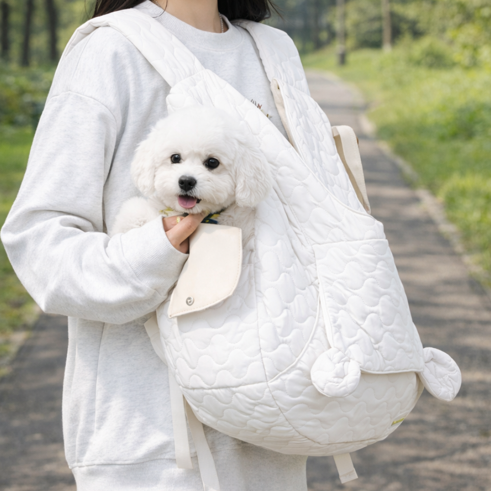 하루테 강아지 아기띠 슬링백, 1개, 화이트 35,000원