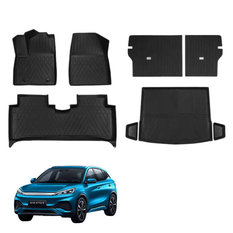 [재고 있음] 당일발송 BYD 아토3 TPE 카매트 1열+2열 등받이 트렁크 매트, 4종(1열+2열+등받이+트렁크) 풀세트 199,000원