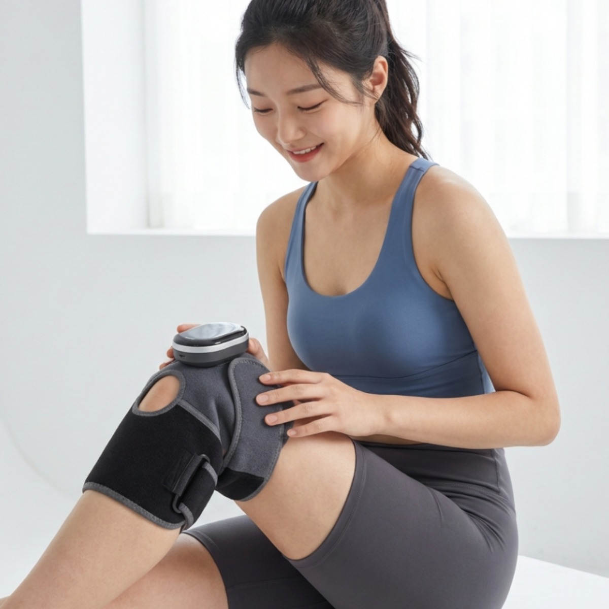 [무릎전체커버] 라몬트 6-cell 공기압 무릎 마사지기 온압기, 블랙, 라몬트 무릎마사지기 90,000원