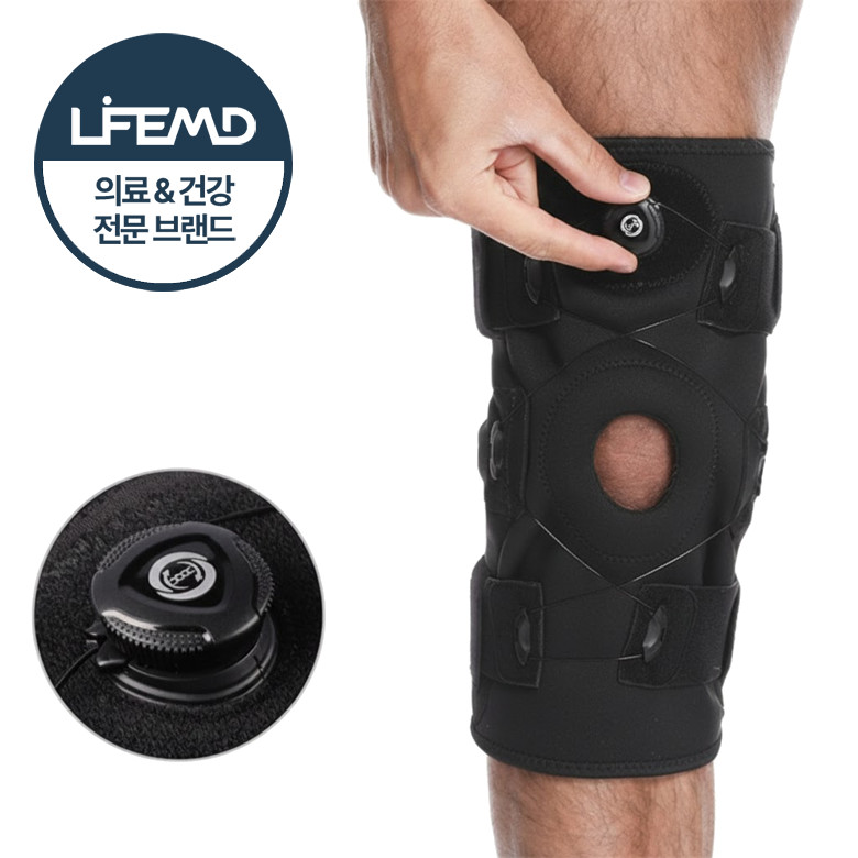 라이프엠디 다이얼 무릎 보호대 고탄력 기능성 슬개건 밴드 스포츠 관절 니보호대 실리콘 패드 슬개골 니패드 알루미늄 지지대 니슬리브 24,800원