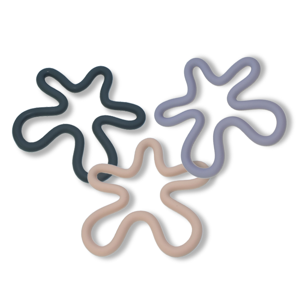 웨이브 실리콘 냄비받침 꽃모양 3개 생활친구, 1세트, 다크그레이&핑크&바이올렛 9,900원