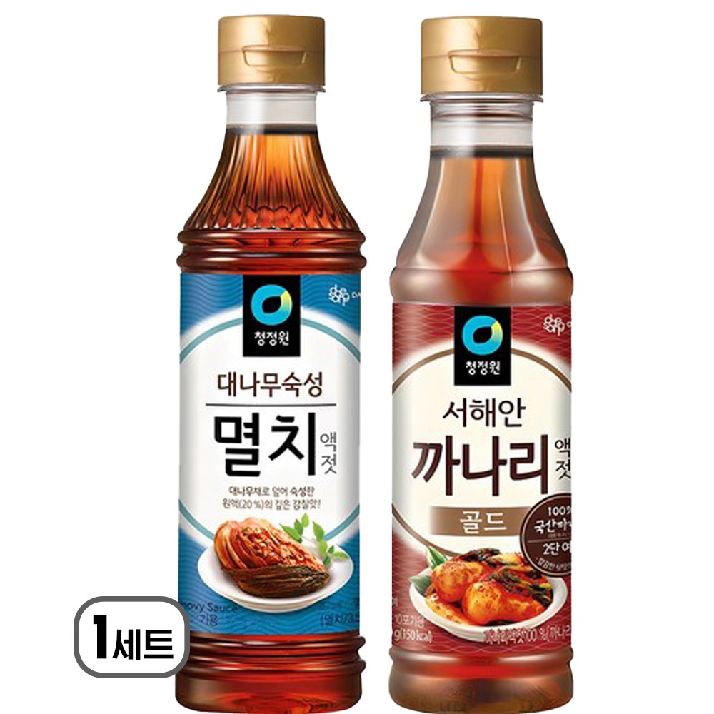 청정원 멸치액젓 750g + 까나리액젓 750g [1+1] 13,800원