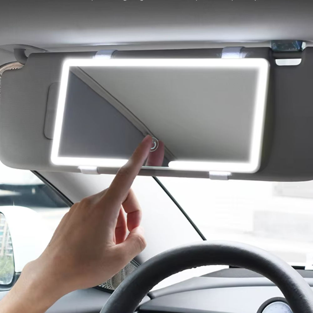 충전가능한 자동차 LED 선바이저 룸미러 메이크업 거울 C타입, 2개, 무관 82,100원