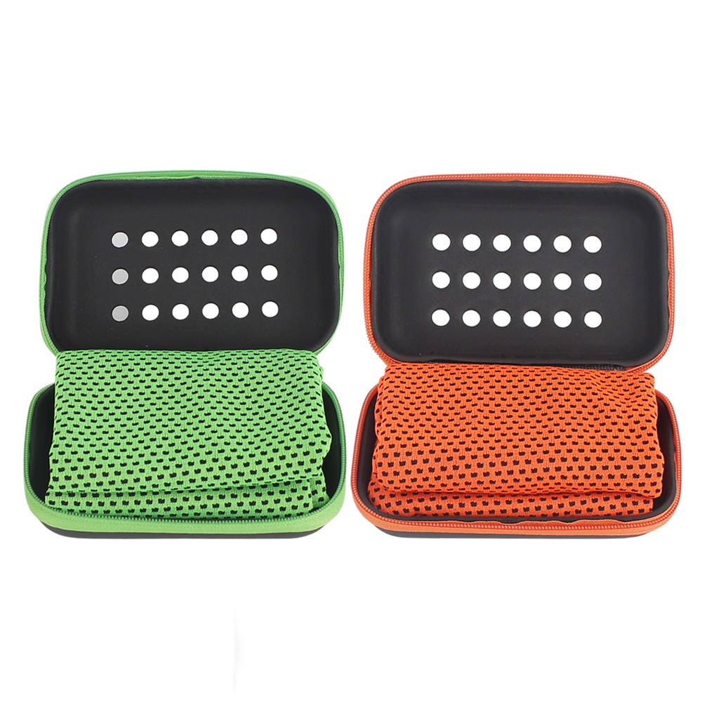 투데이리빙 2개 세트 건식 스포츠 쿨타올 스포츠 운동 샤워 쿨링 타올 휴대용 냉감 수건 빠른 흡수력 아이스 타월 + 케이스 포함 9,900원