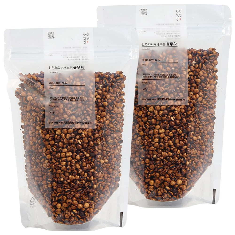 방앗간청년 압력으로 볶은 국산 100% 율무차, 300g, 2개입, 1세트 19,800원