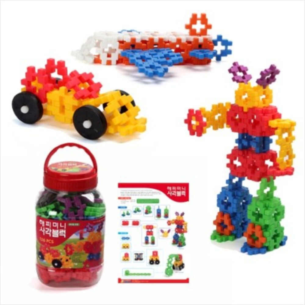 한립 해피미니사각블럭 126PCS, 1개 37,000원