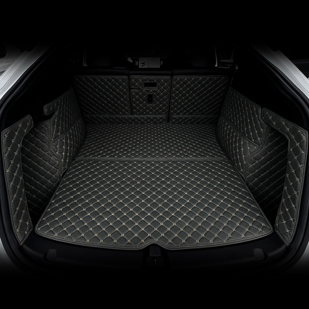 테슬라 주니퍼 모델Y 전용 3D 가죽 퀼팅 트렁크매트 백도어포함 풀커버 풀세트, 블랙+골드스티치, 주니퍼(2025~신형) 171,000원